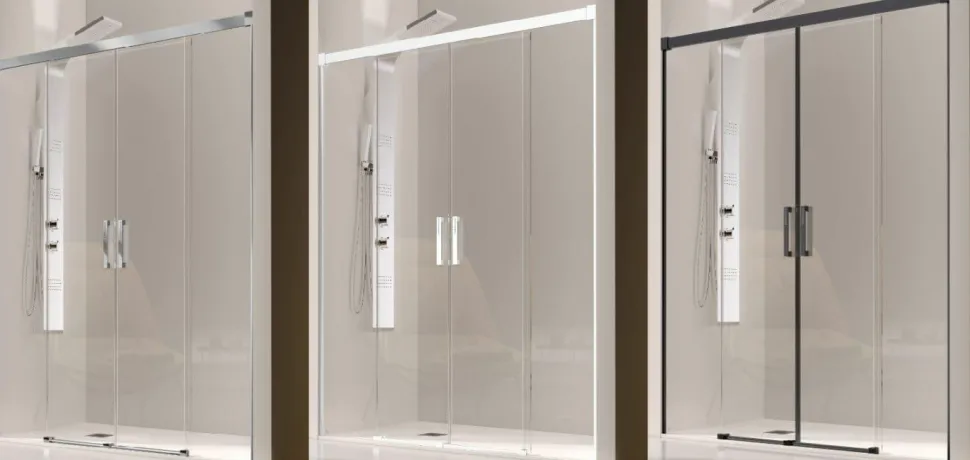 Mampara Frontal De Ducha 2 Fijos + 2 Puertas Correderas – Glasé GS100 – Kassandra