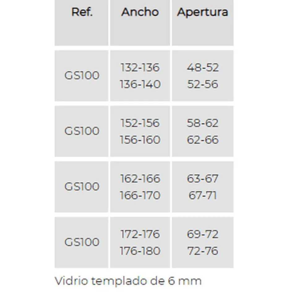 Mampara Frontal De Ducha 2 Fijos + 2 Puertas Correderas – Glasé GS100 – Kassandra