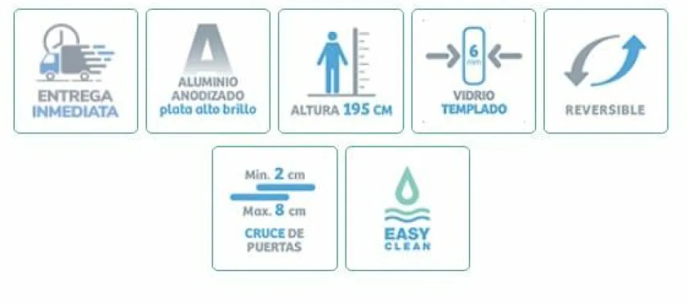 Mampara Frontal De Ducha Fijo + Puerta Abatible Pivotante TR503 – S300 – Kassandra
