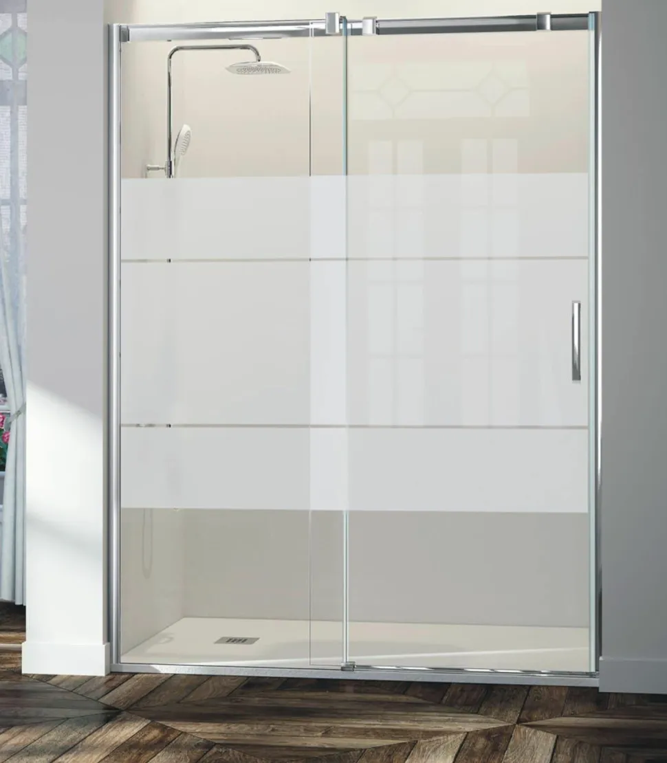 Mampara Frontal De Ducha Fijo + Puerta Corredera TN102 16 – Triana – Kassandra