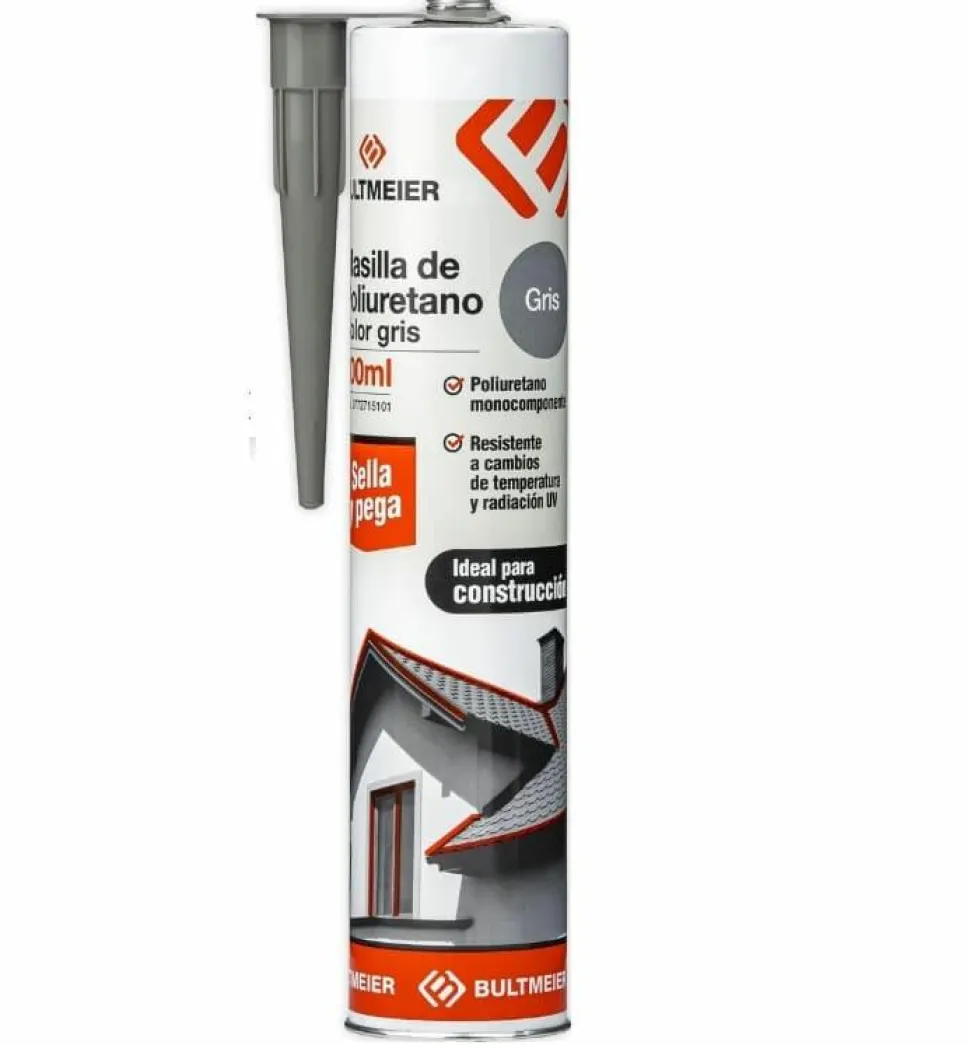 Masilla Cartucho 300ml Gris Poliuretano Sella Y Pega – 0772715101 – Bultmeier