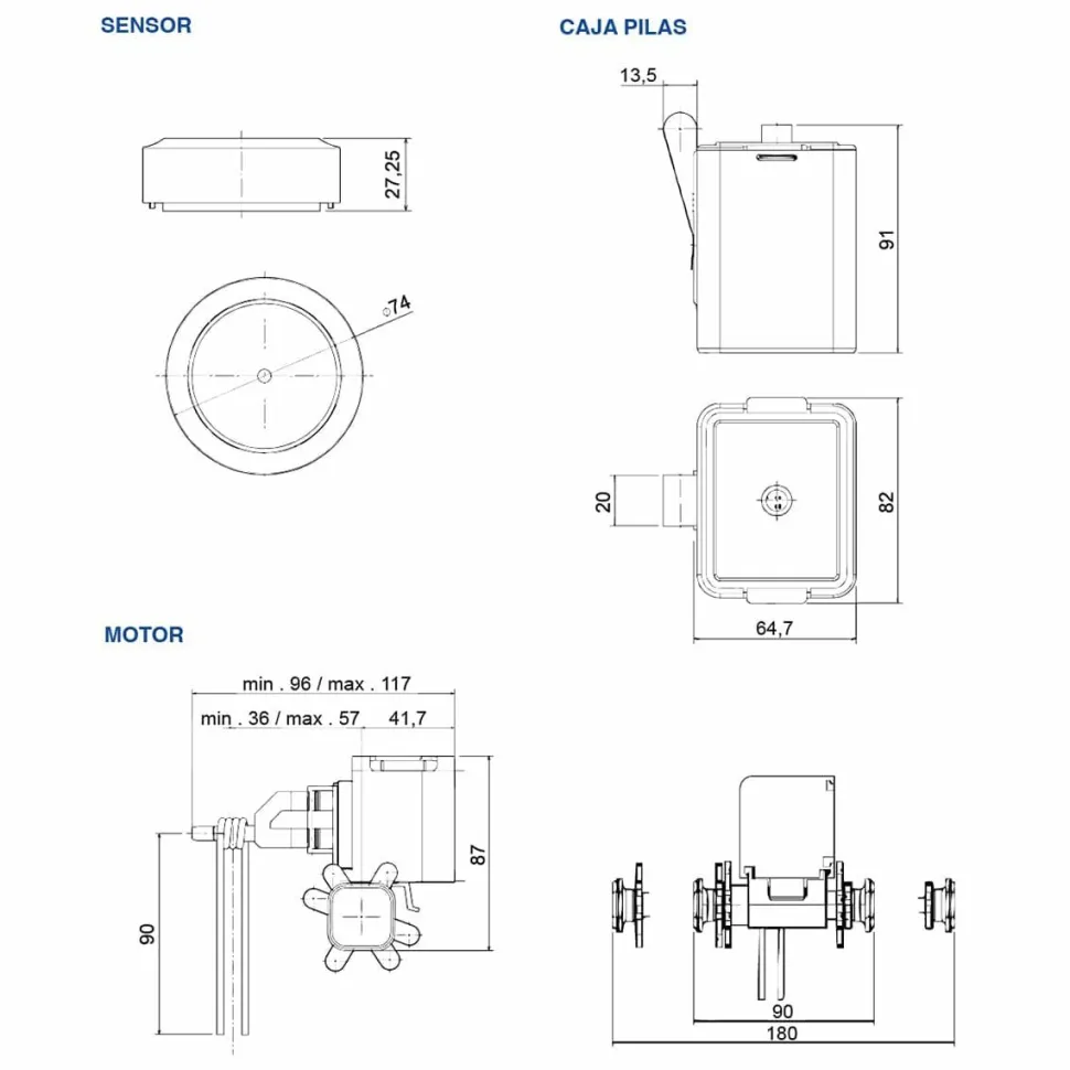 Mecanismo De Descarga Universal Electrónico WCSENSOR