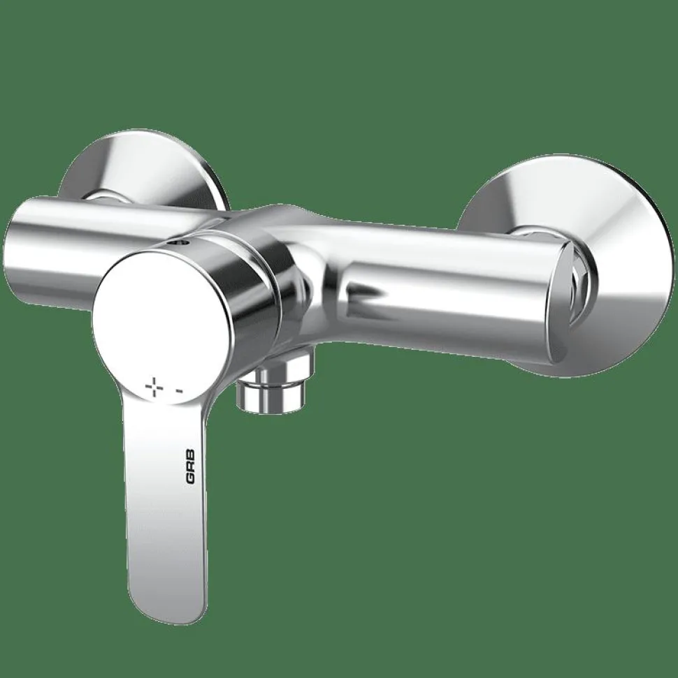 Monomando De Ducha Estilo Eco Colección ECO PRIME Con Kit Barra Universal + Mango – 15333150 – GRB Mixers