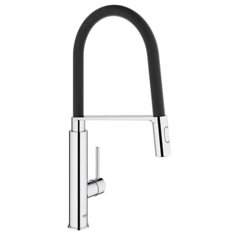 Monomando De Fregadero Negro Y Cromo – Concetto – Grohe – 31491000