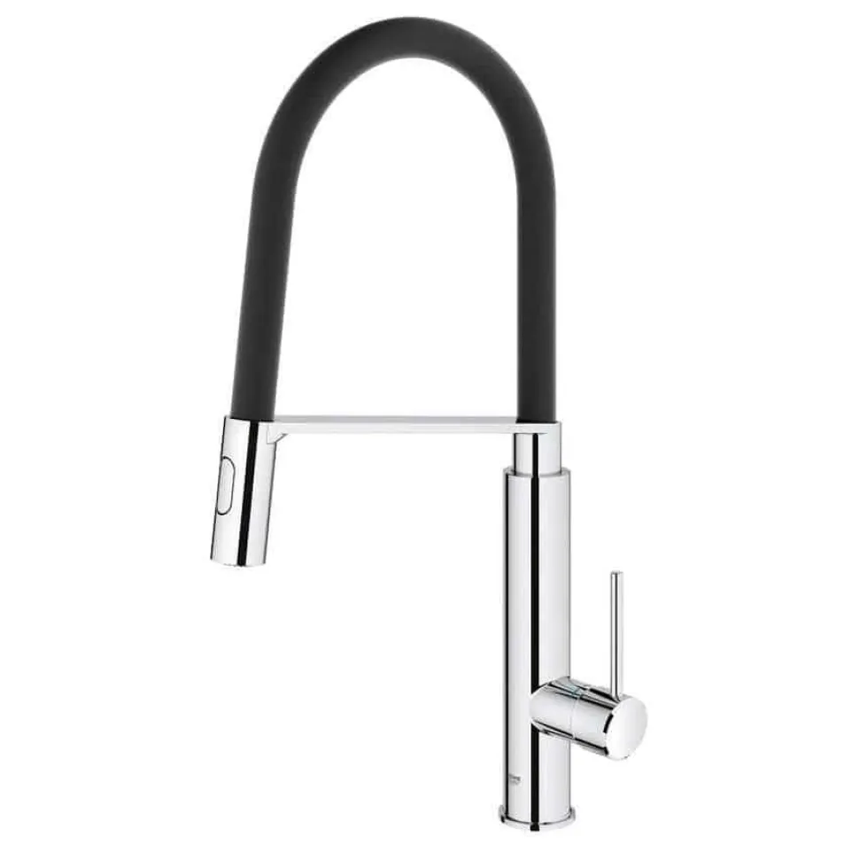 Monomando De Fregadero Negro Y Cromo – Concetto – Grohe – 31491000