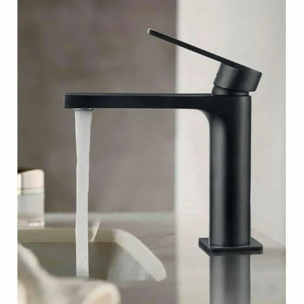 Monomando Lavabo Acabado Negro – Alpha – AQG