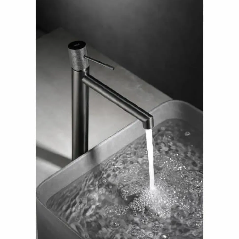 Monomando Lavabo Alto Line Black Gun Metal – BDD038-3BGM – Imex