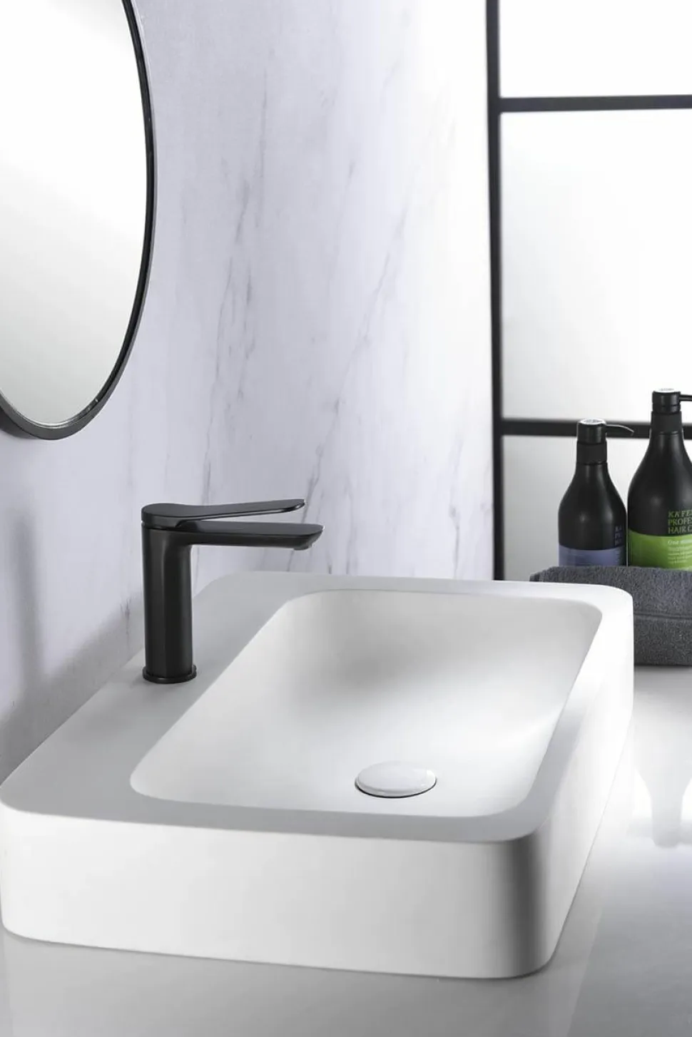 Monomando Lavabo Dinamarca Negro Mate – BDR031-1NG – Imex
