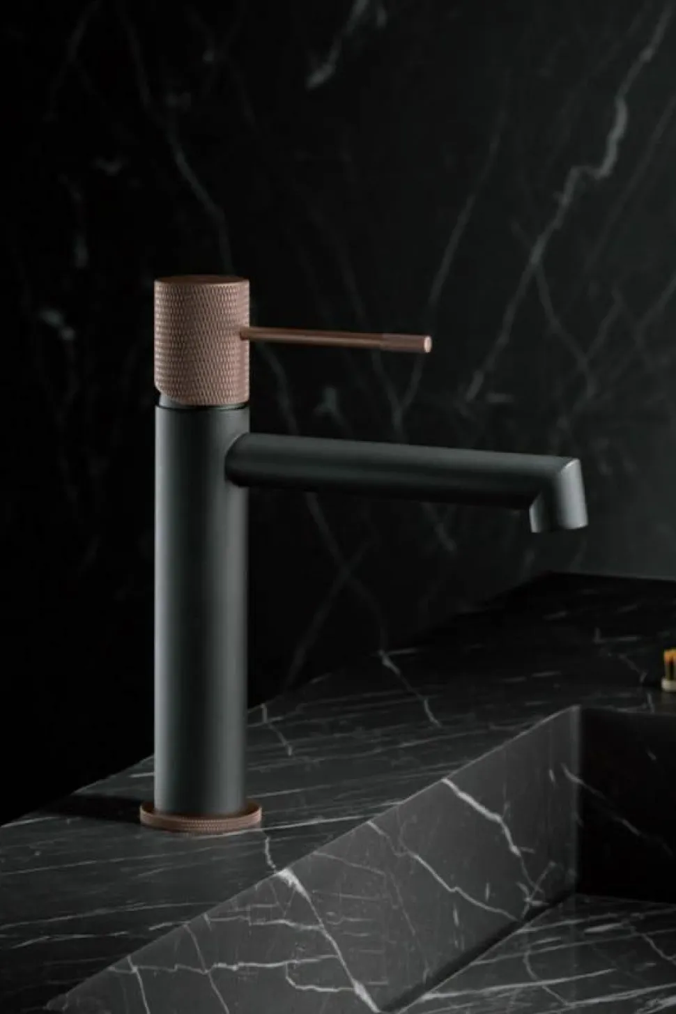 Monomando Lavabo Line Gris Mate-champagne – BDD038-1GC – Imex