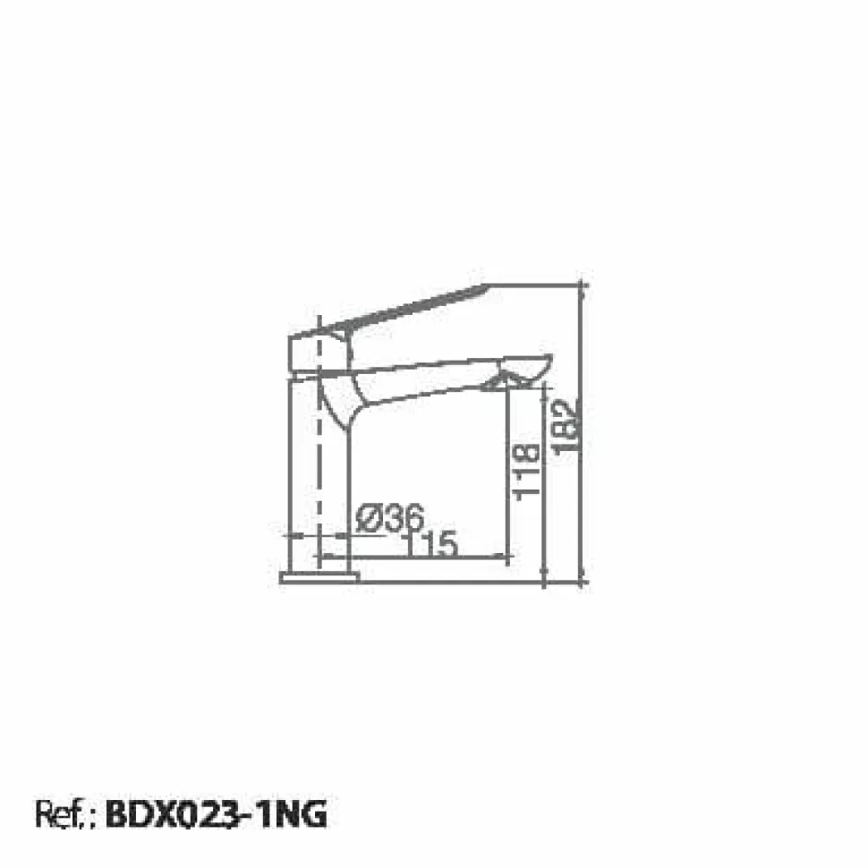 Monomando Lavabo Luxor Negro Mate – BDX023-1NG – Imex