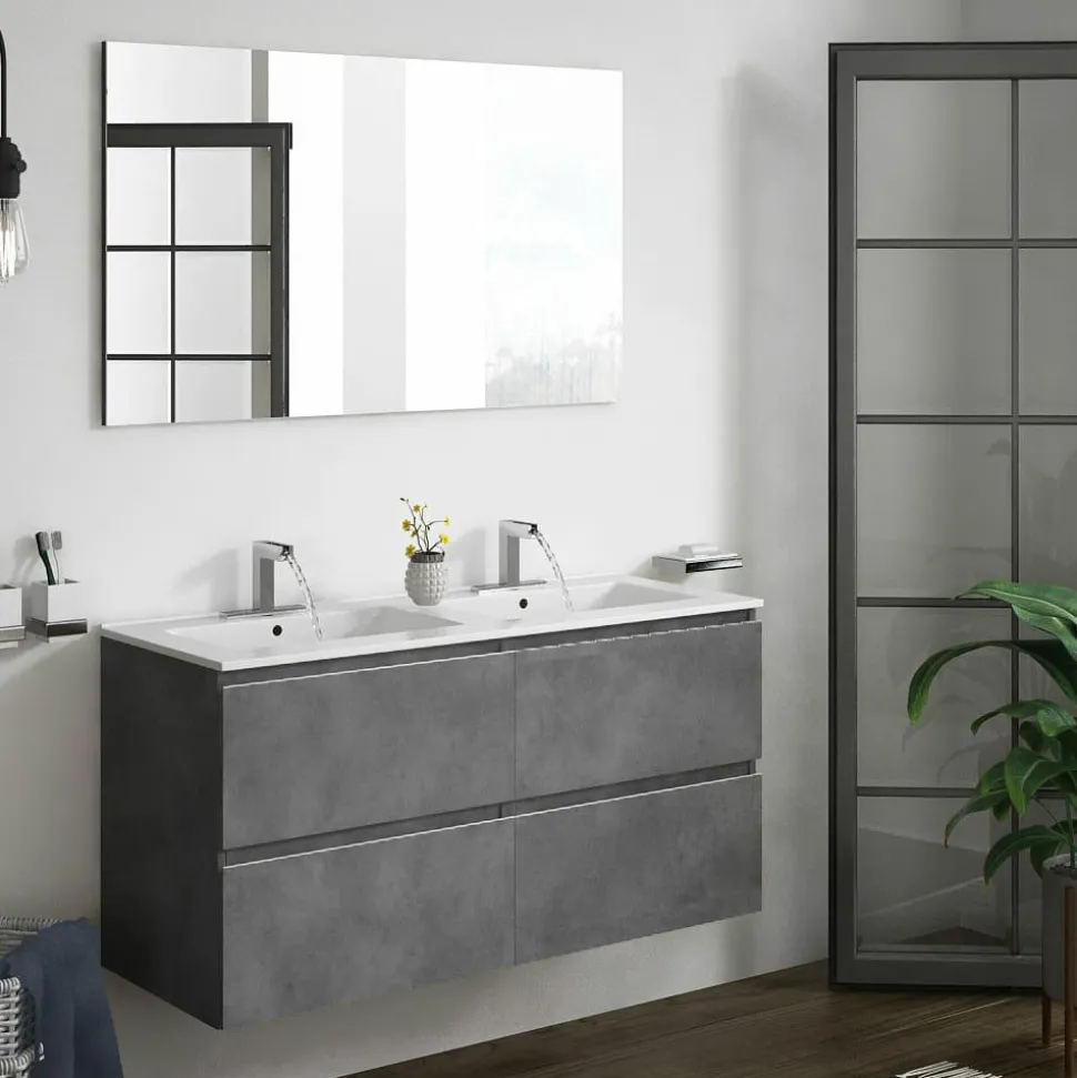 Mueble De Baño Suspendido 2 Cajones + Lavabo – Atlas – Banium