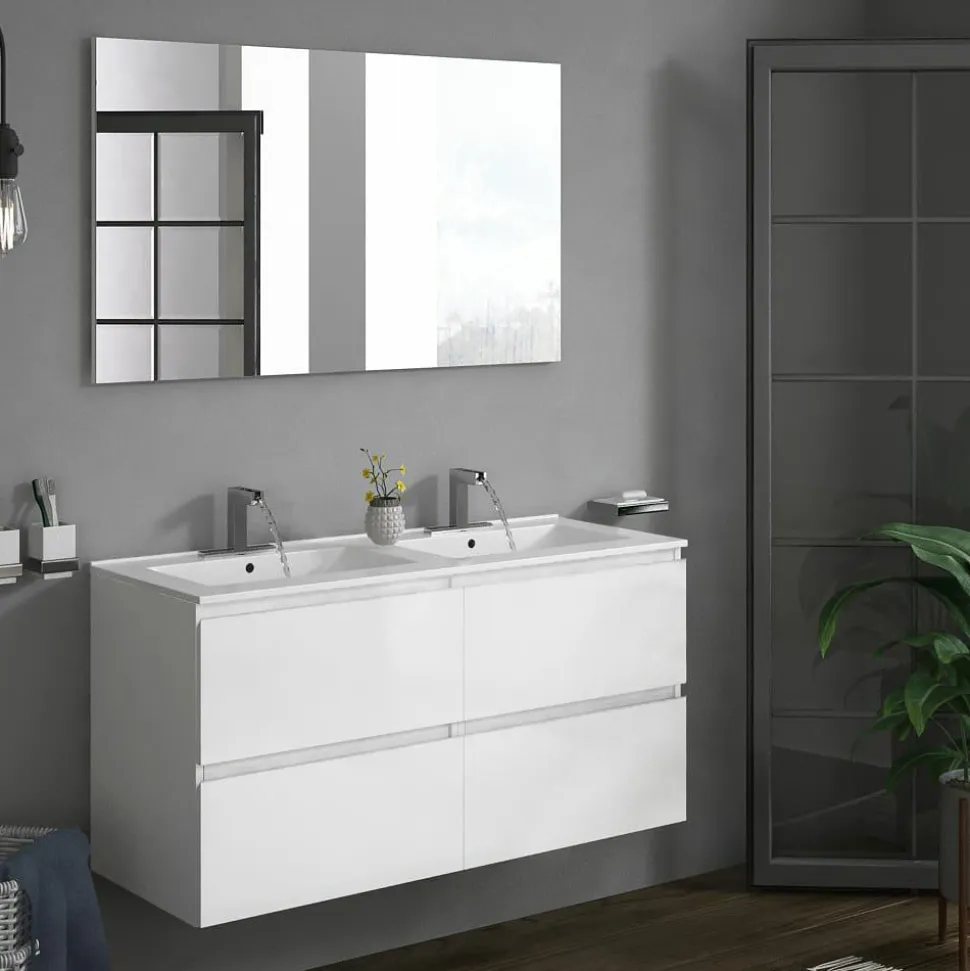 Mueble De Baño Suspendido 2 Cajones + Lavabo – Atlas – Banium