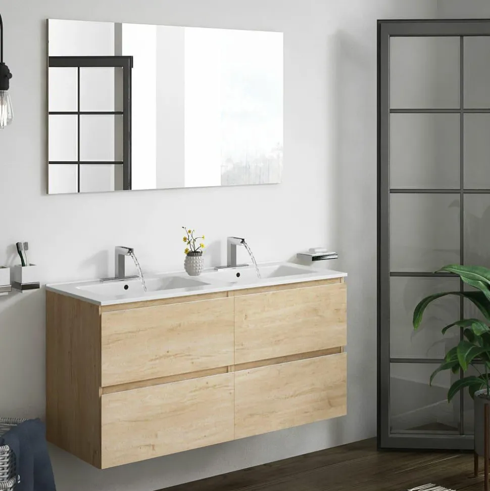 Mueble De Baño Suspendido 2 Cajones + Lavabo – Atlas – Banium