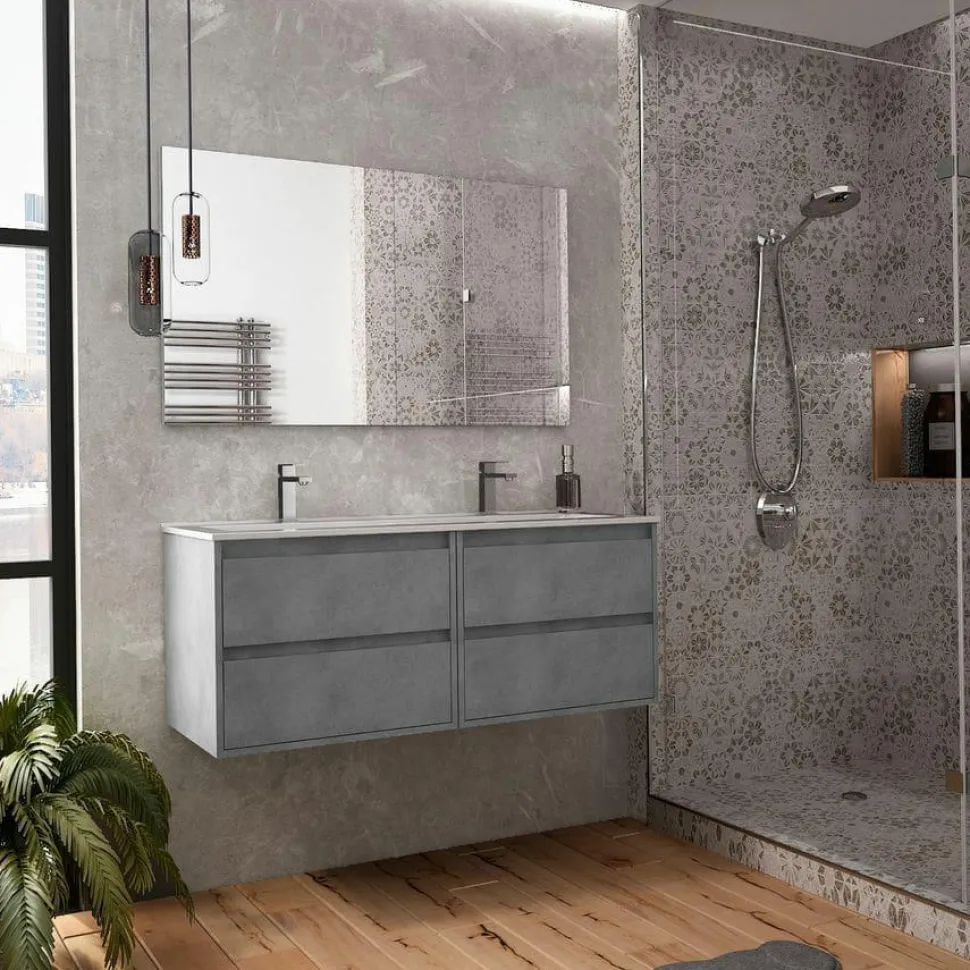 Mueble De Baño Suspendido 2 Cajones + Lavabo – Atenea – Banium
