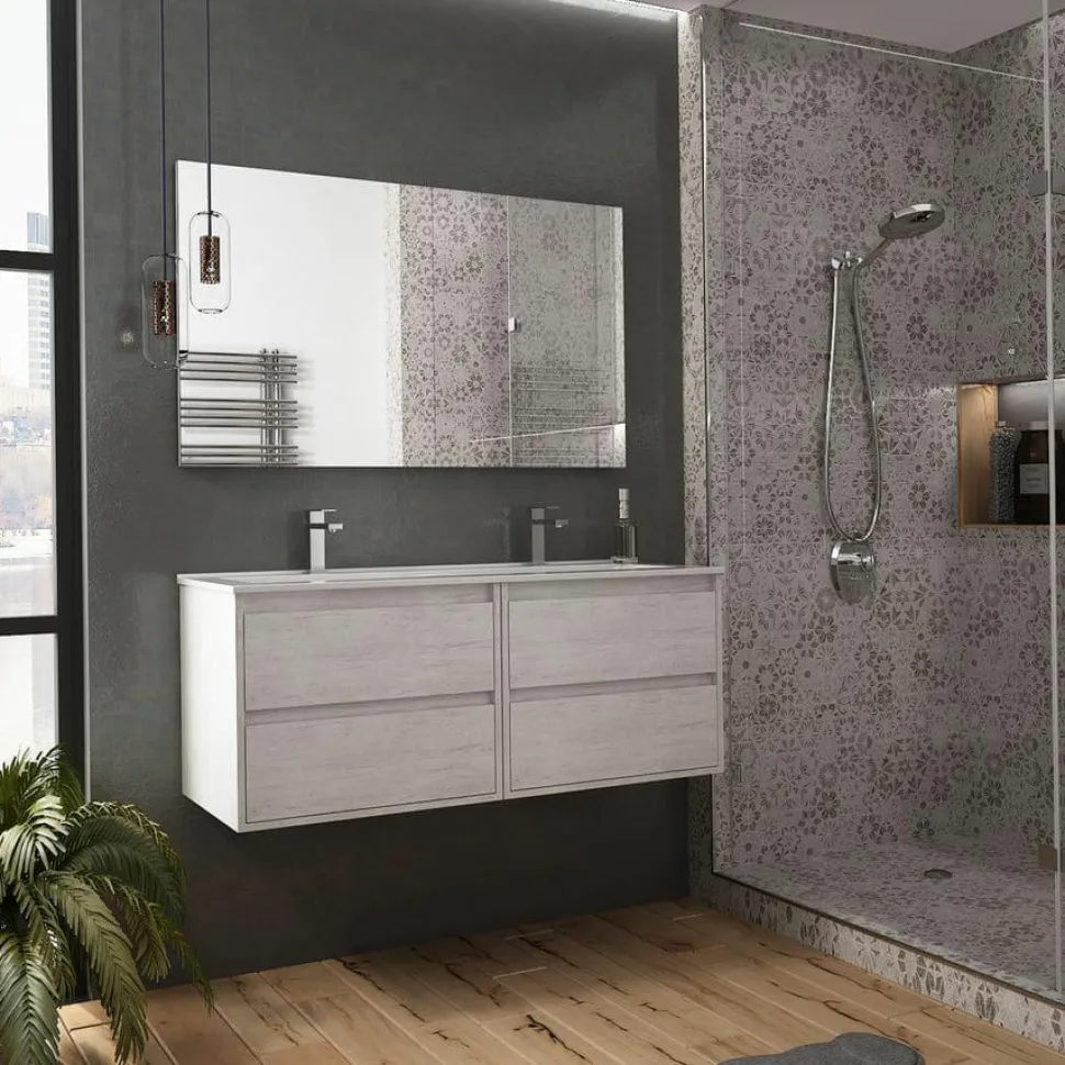 Mueble De Baño Suspendido 2 Cajones + Lavabo – Atenea – Banium