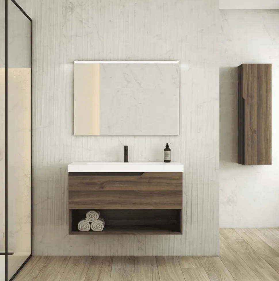 Mueble De 1 Cajón Y Un Hueco + Lavabo Ceramico Flat – Eleven – Visobath