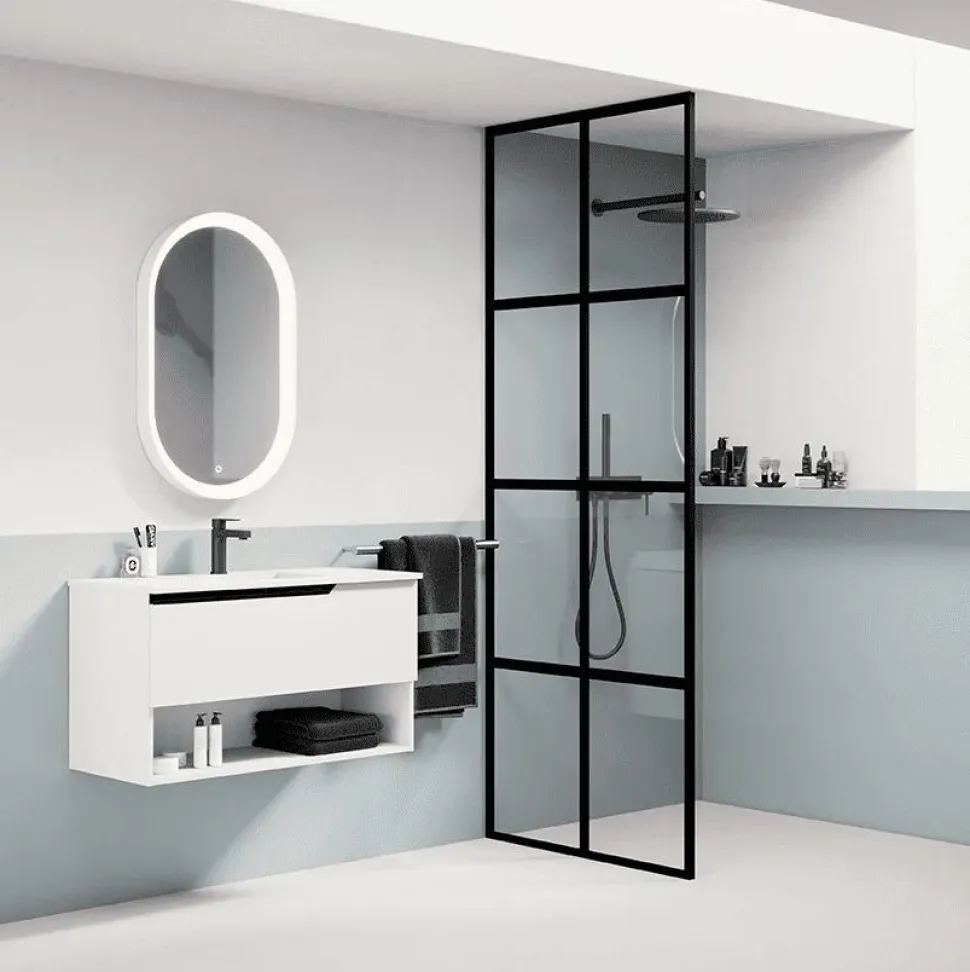 Mueble De 1 Cajón Y Un Hueco + Lavabo Ceramico Flat – Eleven – Visobath
