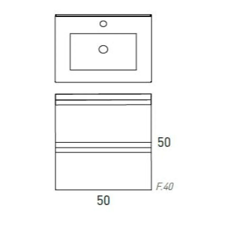 Mueble De 2 Cajones + Lavabo – Lagos – Visobath