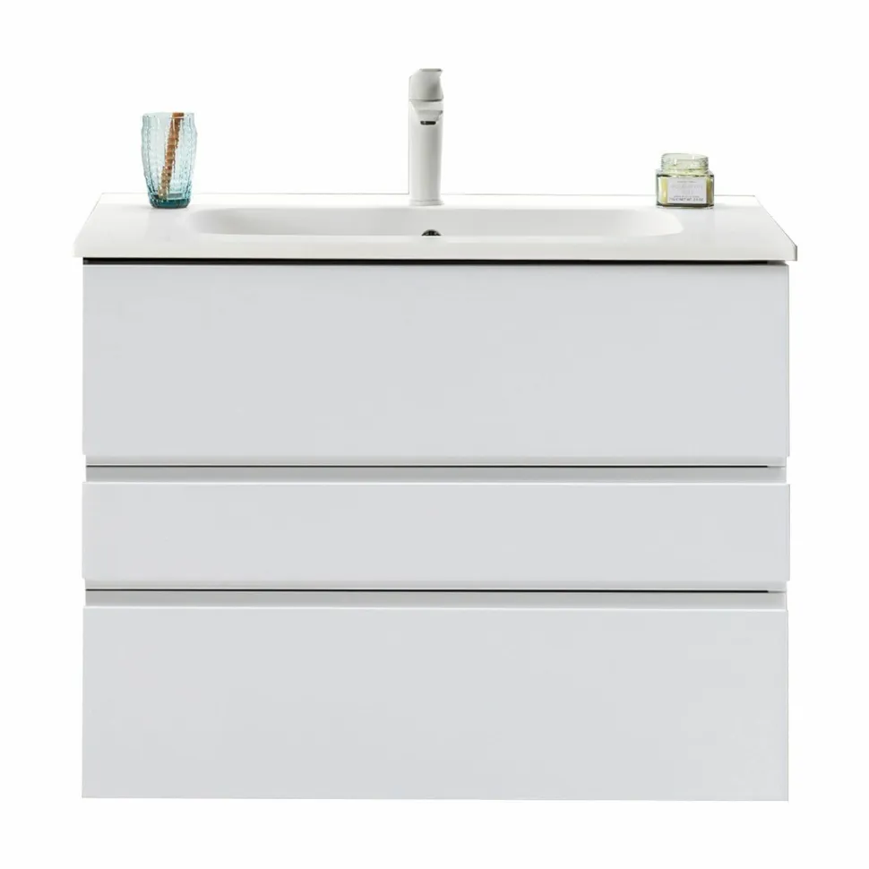Mueble Suspendido 3 Cajones Blanco Mate – Canela – Muebles Jumar