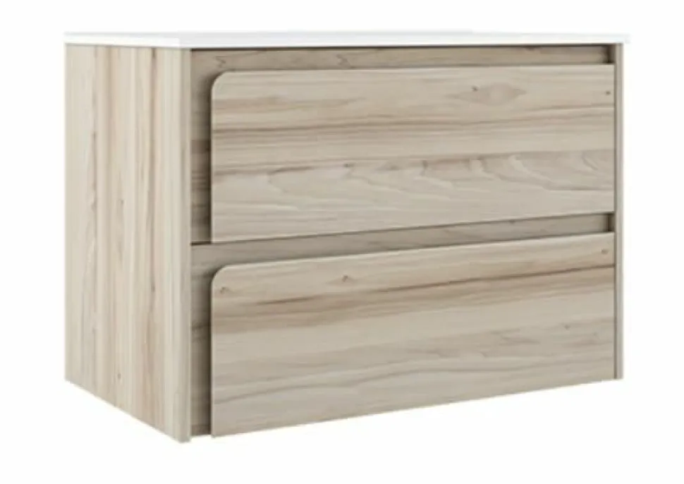 Mueble Suspendido 2 Cajones Combinando Acabados Fondo Aliso Y Frente A Elegir – Indico – Visobath