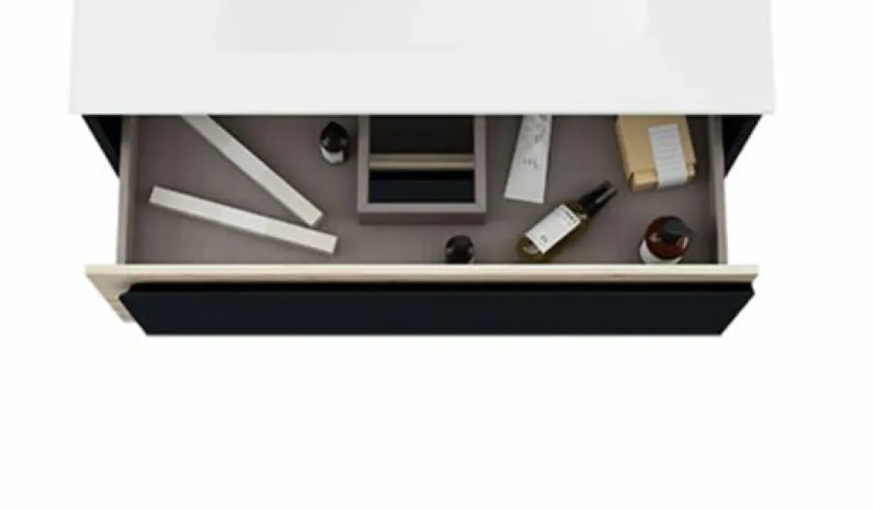 Mueble Suspendido 2 Cajones Combinando Acabados Fondo Aliso Y Frente A Elegir – Indico – Visobath