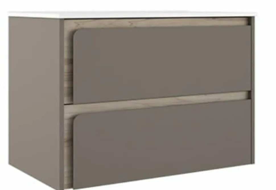 Mueble Suspendido 2 Cajones Combinando Acabados Fondo Aliso Y Frente A Elegir – Indico – Visobath