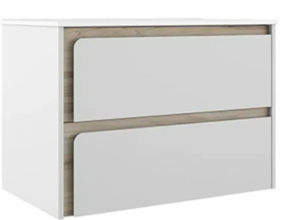 Mueble Suspendido 2 Cajones Combinando Acabados Fondo Aliso Y Frente A Elegir – Indico – Visobath