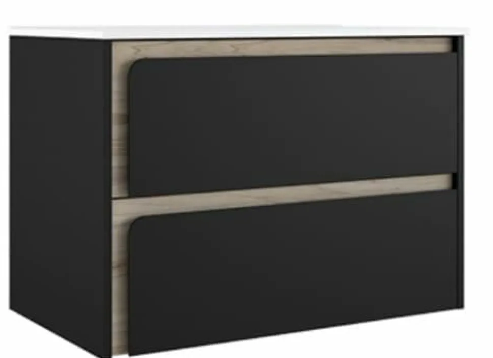 Mueble Suspendido 2 Cajones Combinando Acabados Fondo Aliso Y Frente A Elegir – Indico – Visobath