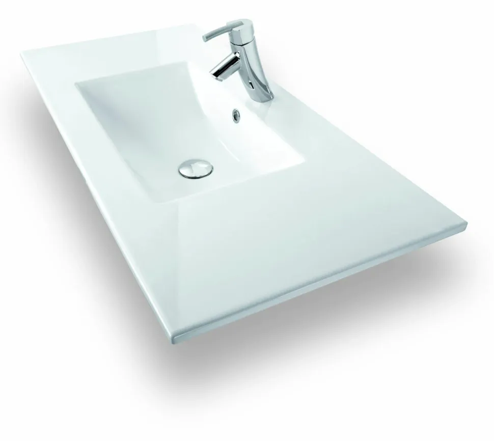 Mueble Suspendido 2 Cajones + Encimera Ceramica Center, Compacto Alta Calidad – Lineal – Urban – Aja