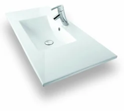 Mueble Suspendido 2 Cajones + Puerta + Estantes Derecha O Izquierda + Encimera Ceramica Center, Compacto, Alta Calidad – Lineal – Urban – Aja
