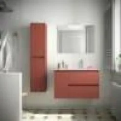 Mueble Suspendido 2 Cajones Y 1 Puerta Con Lavabo 850 Mm Coqueta Izquierda – Noja – Salgar