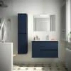 Mueble Suspendido 2 Cajones Y 1 Puerta Con Lavabo 850 Mm Coqueta Izquierda – Noja – Salgar