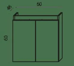 Mueble Suspendido 2 Puertas + Lavabo Ceramico 60 Cm Roble Nudos – Julieta – Muebles Jumar