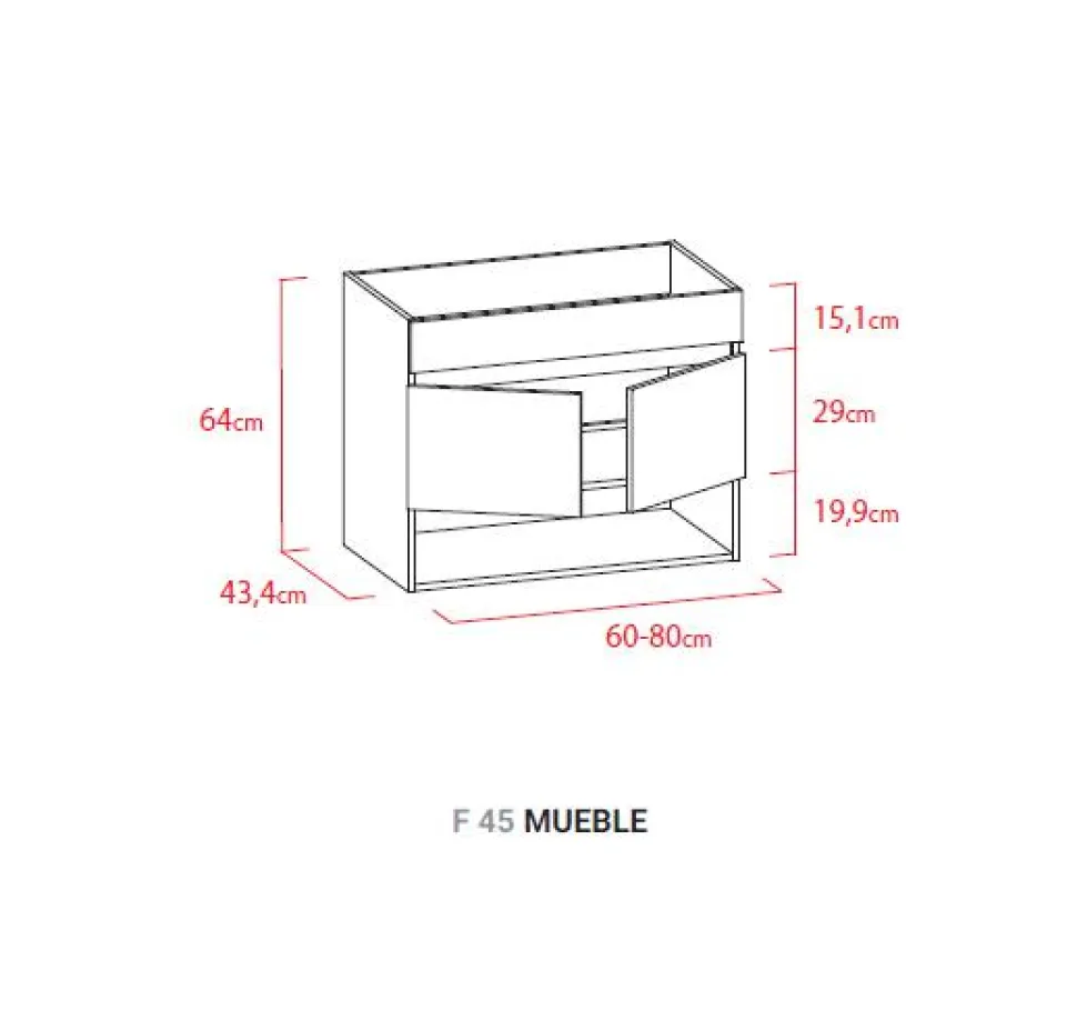 Mueble Suspendido Y Lavabo – Torvisco Group – Sete