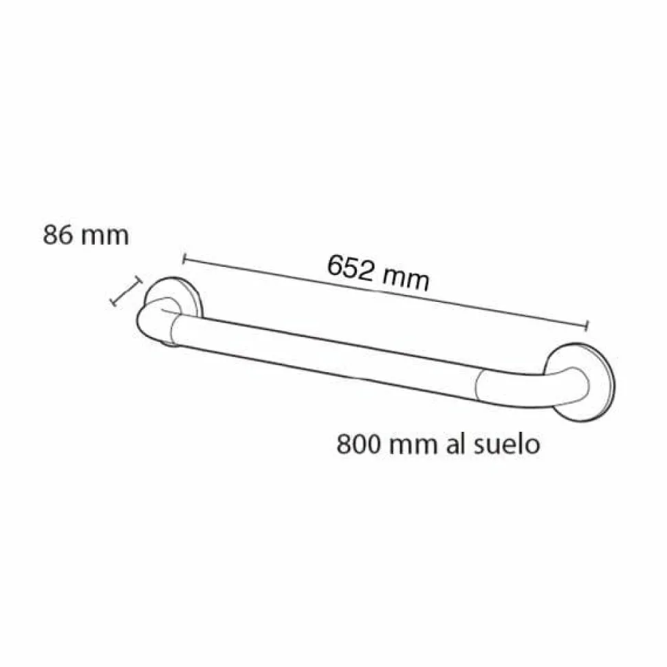 Pack 5 Barras De Apoyo Recta Nylon 652 Mm – PrestoEquip – 89570