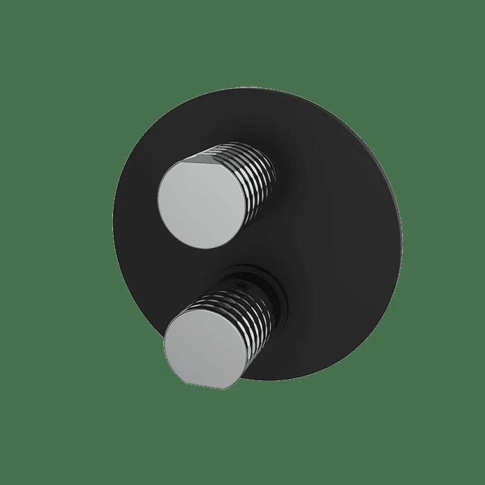 Parte Externa Monomando De Empotrar Con Desviador Negro Estilo Premium Colección AURA 75047220 – GRB Mixers