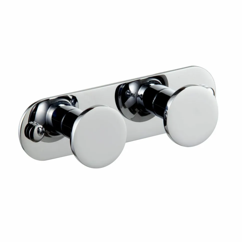 Percha Doble Pegar – Cromo Modelo Bassic – 1579002 – Manillons Torrent