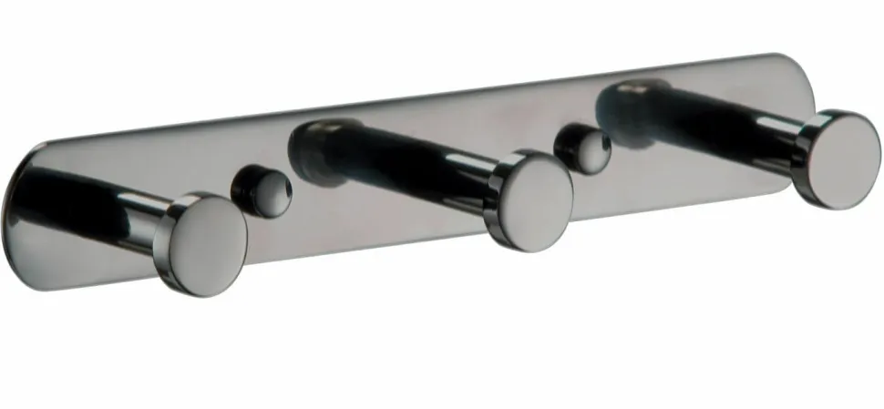 Percha Triple – Inox Cepillado. Modelo Eco – 6544012 – Manillons Torrent