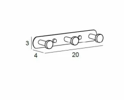 Percha Triple – Pulido B. Modelo Eco – 6544053 – Manillons Torrent