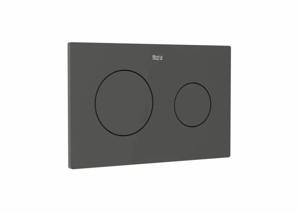 Placa De Accionamiento Con Descarga Dual Con Acabado Onix Mate 254 X 10 X 164 Mm – In-Wall PL10 DUAL (ONE) – Roca