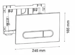 Placa De Accionamiento Pulsadora Doble Negro Mate Oval – 00698 – Drena