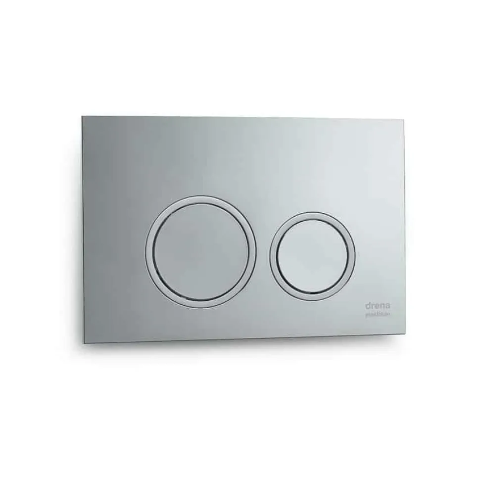 Placa Pulsadora Doble Círculos Blanco – Drena