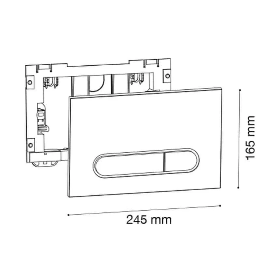 Placa Pulsadora Doble Oval Blanco – Drena