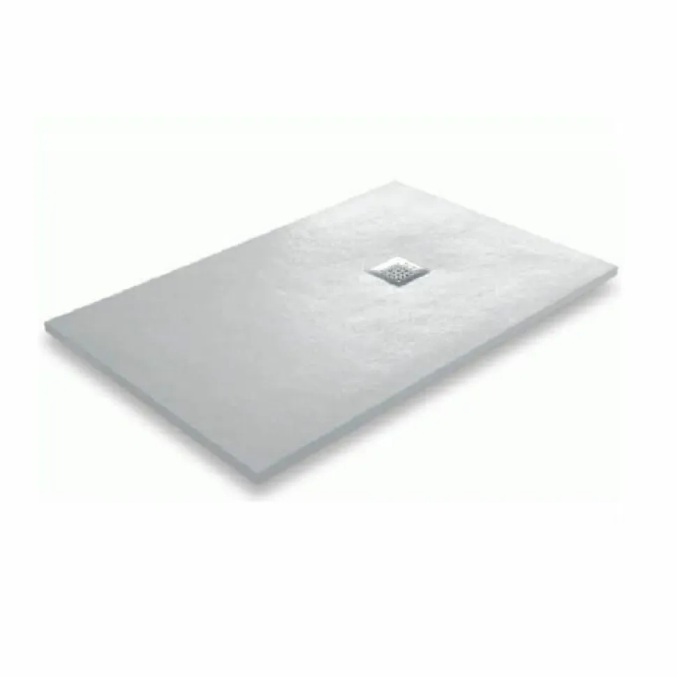 Plato De Ducha De Resina Elio Gris Cemento – Kassandra