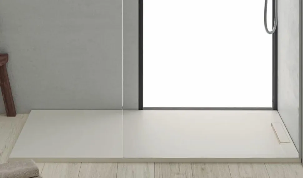 Plato De Resina Tesstone Extra-plano Con Desagüe Lineal De Gran Caudal – Uno – Baños 10