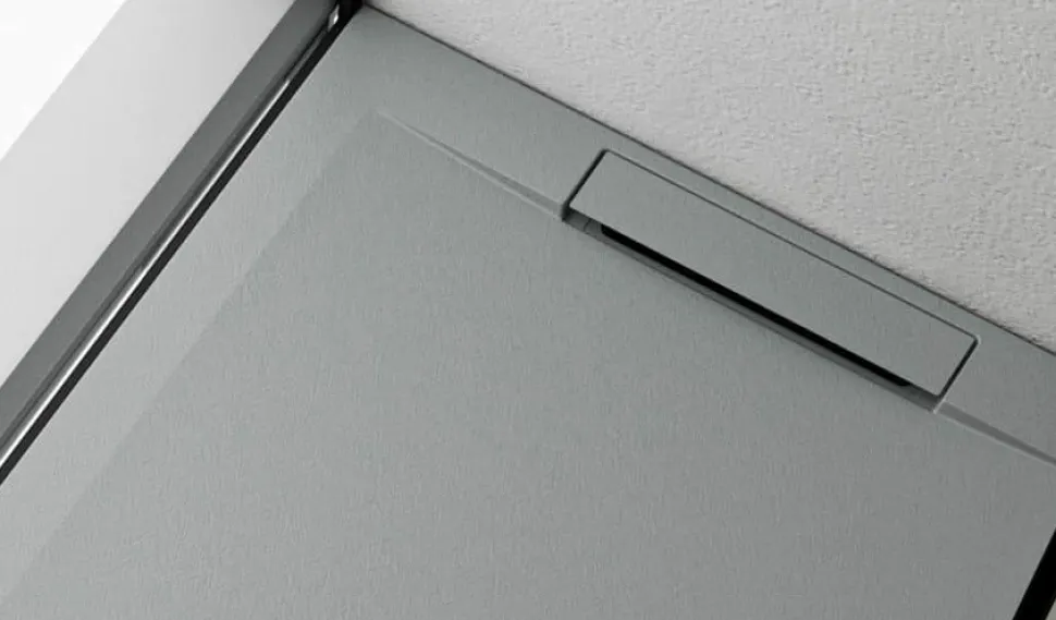 Plato De Resina Tesstone Extra-plano Con Desagüe Lineal De Gran Caudal – Uno – Baños 10