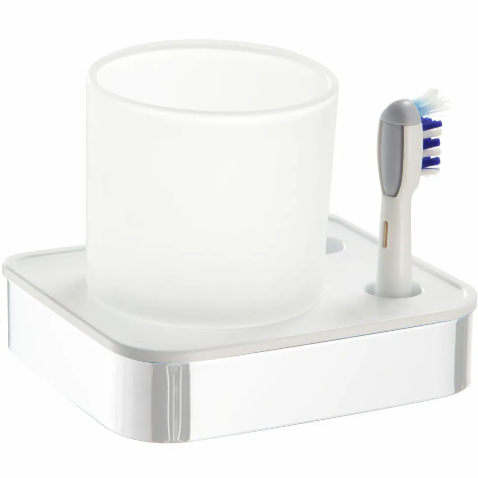 Portacepillos Pared – Cr/Blanco Mate Modelo Yass – 6522075 – Manillons Torrent