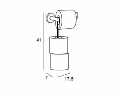Portarrollos Reserva – Inox Cepillado Modelo Eco – 6524012 – Manillons Torrent