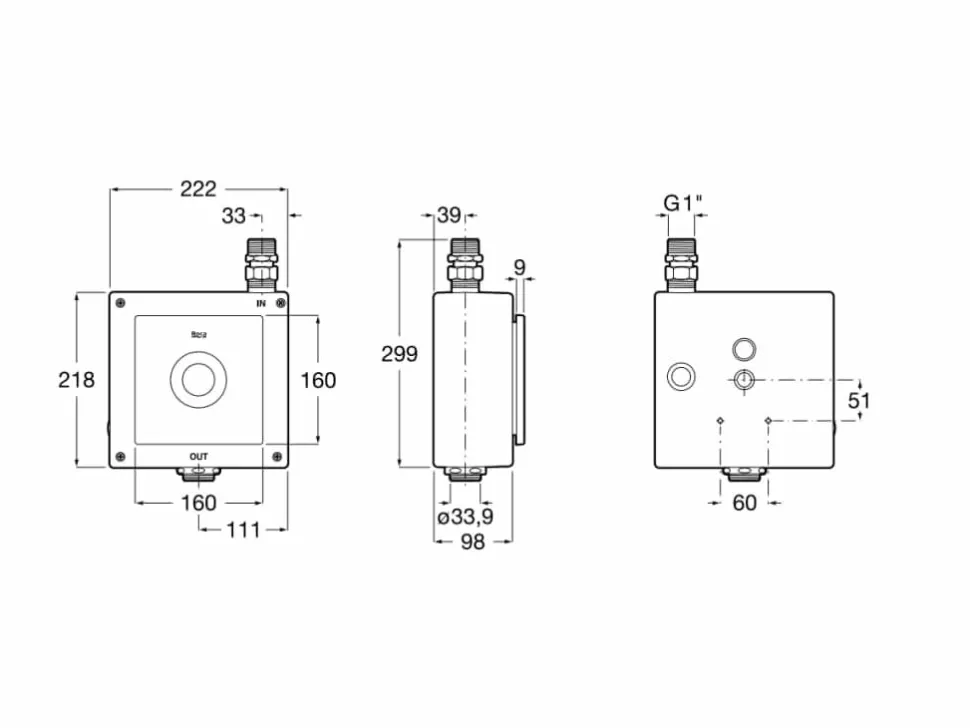 R – Fluxor Electrónico Para Inodoro. Alimentación Con Conexión A La Red (230 V) – Sentronic – Roca – A5A9102C00