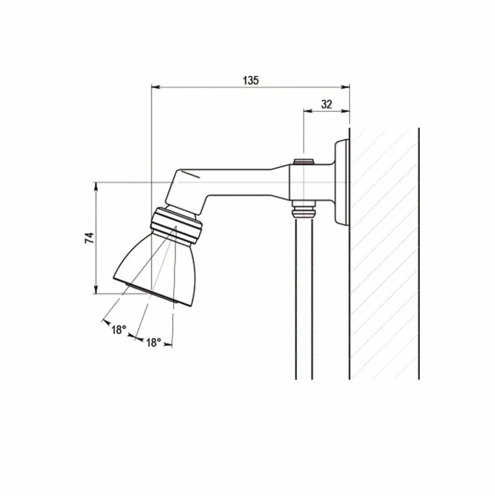 Rociador Orientable Con Brazo Vista Para Grifo Temporizado Ducha Mezclador – 35700 – Presto Iberica